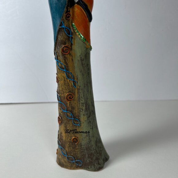 Vintage 13” St Thomas Man Woman Standing In Love Statue Figurine Primitive Decor - Picture 4 of 16